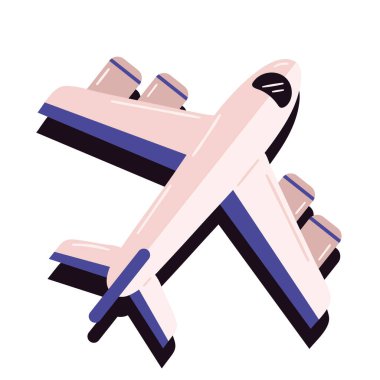 Uçak seyahat uçan izole simgesi