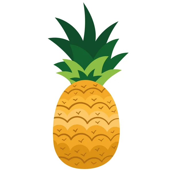 Ananas Frais Fruits Icône Saine — Image vectorielle