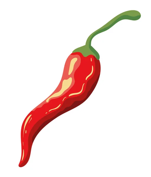 Red Chilli Pepper Vegetable Icon — Vetor de Stock