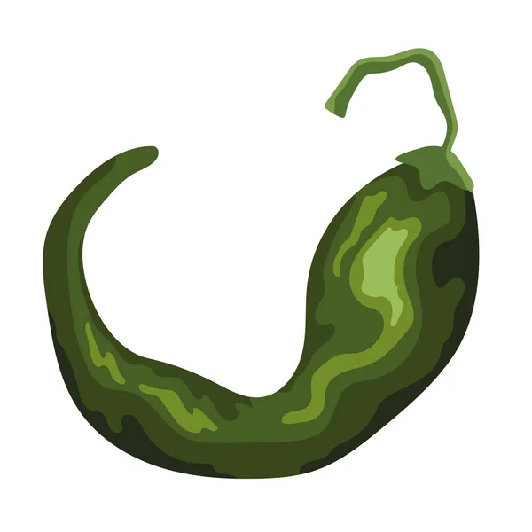 Green Jalapeno Chilli Pepper Icon — Stockový vektor