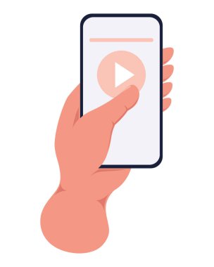 Akıllı telefon simgesinde bir video oynatılıyor