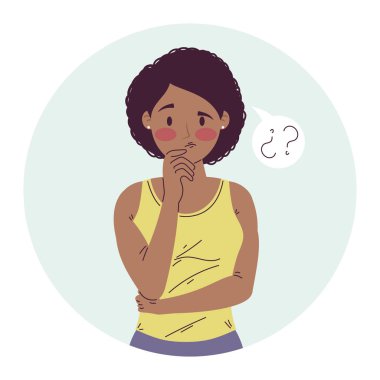 Karakterinden şüphe duyan kadın.