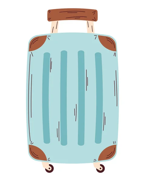 Blue Suitcase Wheels Icon — Vector de stock