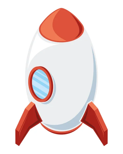 Rocket Start Isolated Icon — Stock Vector