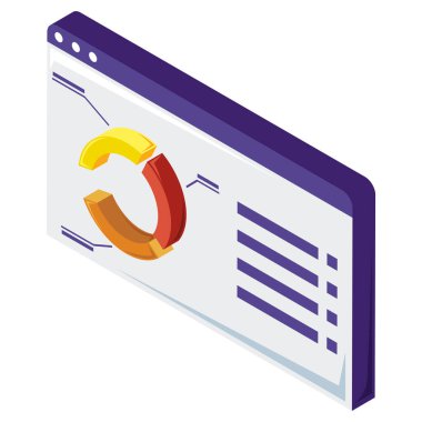 statistics in webpage template icon