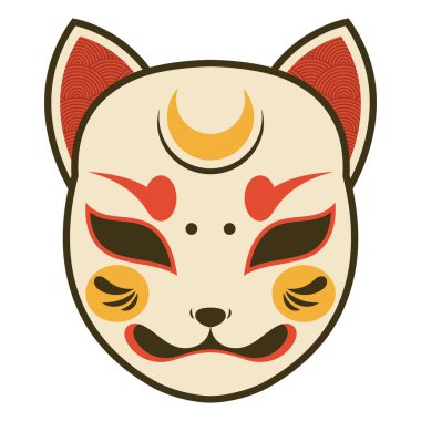 Japon kedi maskesi simgesi