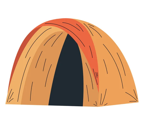Oranžový Stan Izolovaný Ikona — Stockový vektor