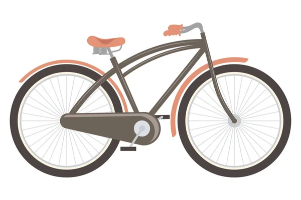 Icona Della Bicicletta Nera Arancione — Vettoriale Stock