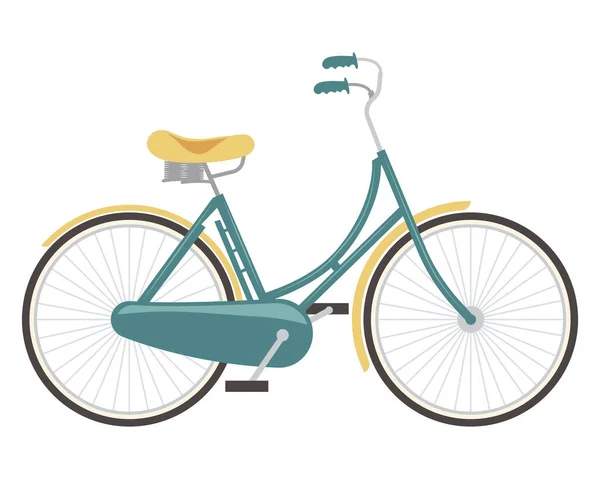 Mavi Sarı Bisiklet Simgesi — Stok Vektör