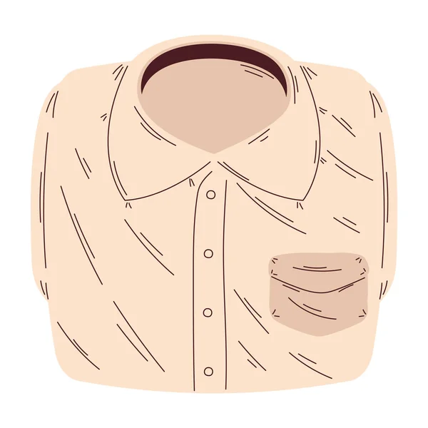 Белая Рубашка Сложенная Одежда Аксессуар — стоковый вектор