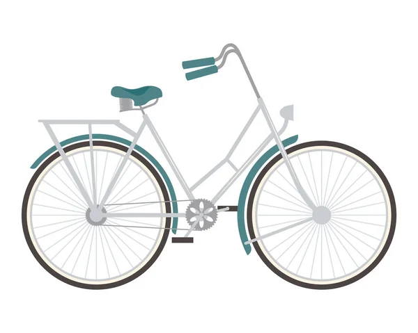 Gray Green Bicycle Icon — Stock Vector