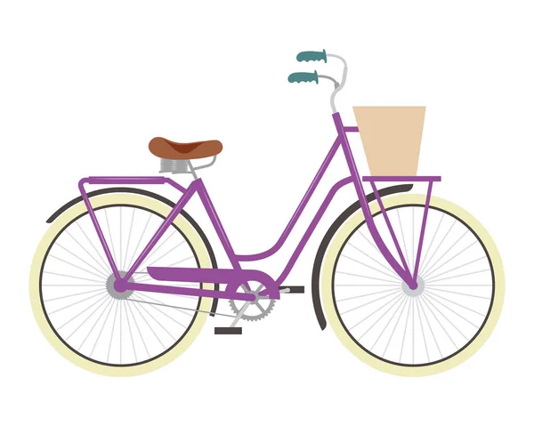 Фиолетовый Велосипед Иконкой — стоковый вектор