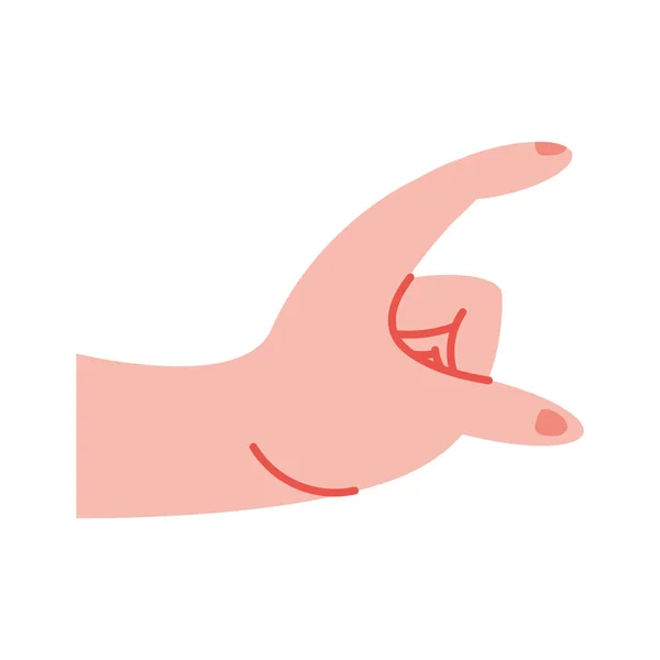 Λευκό Χέρι Ανθρώπινη Gesturing Εικονίδιο — Διανυσματικό Αρχείο