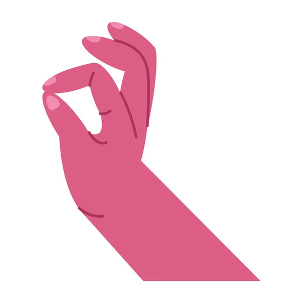 Brünette Hand Menschliche Berührung Symbol — Stockvektor