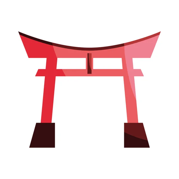 Pagode Asiatique Arche Icône Traditionnelle — Image vectorielle