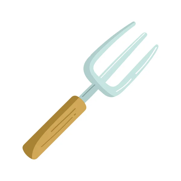 Rake Gardening Tool Handle Icon — Image vectorielle