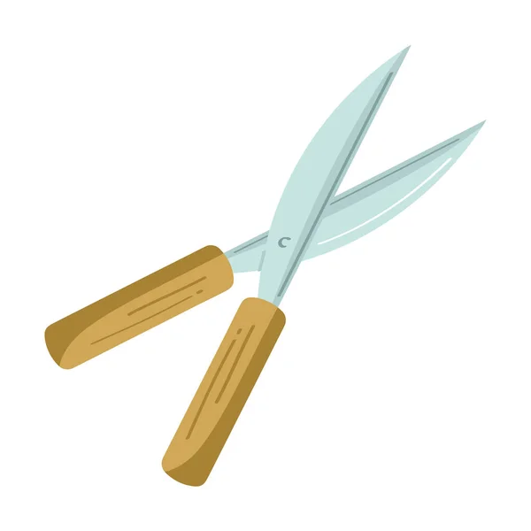 Scissors Gardening Tool Handle Icon — Stock Vector