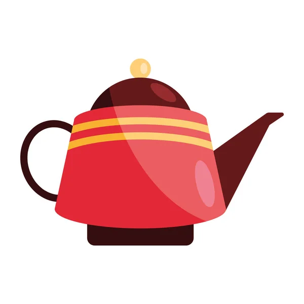 Rote Japanische Teekanne Traditionelles Symbol — Stockvektor