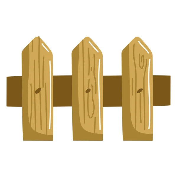 Wooden Fence Farm Isolated Icon — Vettoriale Stock