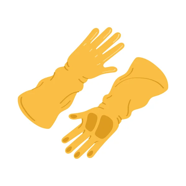 Rubber Gloves Gardening Accessory Icon — Stock Vector
