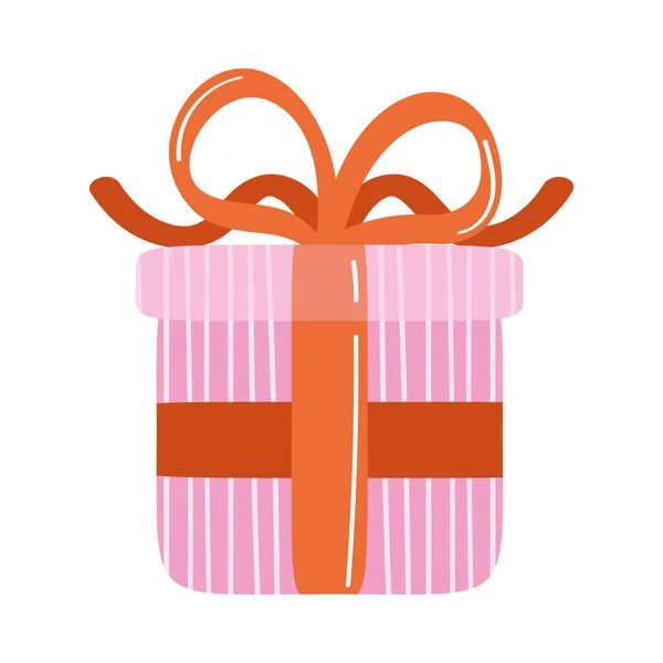 Boîte Cadeau Rose Icône Cadeau — Image vectorielle