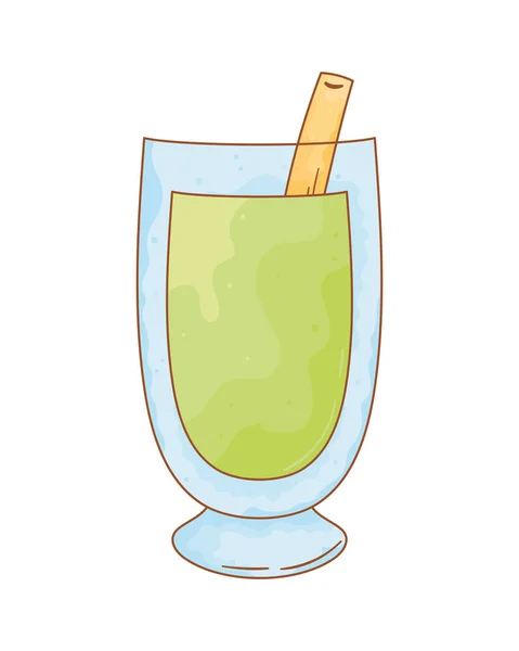 Чашка Зеленою Іконою Льодовикового Чаю — стоковий вектор