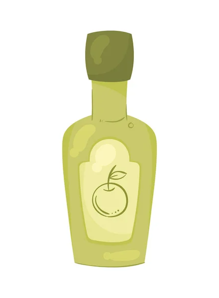 Olivolja Grön Flaska Produkt — Stock vektor