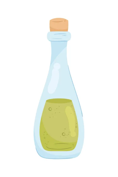 Olive Oil Glass Bottle Product — Stock Vector