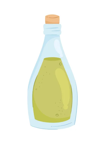 Olive Oil Bottled Product Icon — Stock Vector