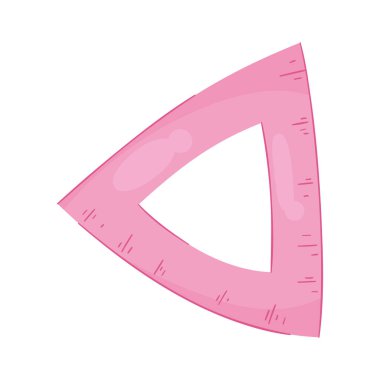 Pembe üçgen kural okul arz simgesi