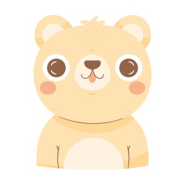 Sevimli bej ayıcık hayvan karakteri