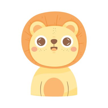 Sevimli aslan hayvan tapılası karakter