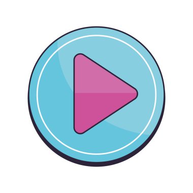 oynatma düğmesi arayüzü izole simgesi