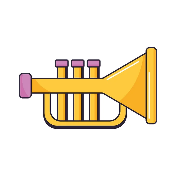 Trompet Enstrümanı Hava Ikonu — Stok Vektör