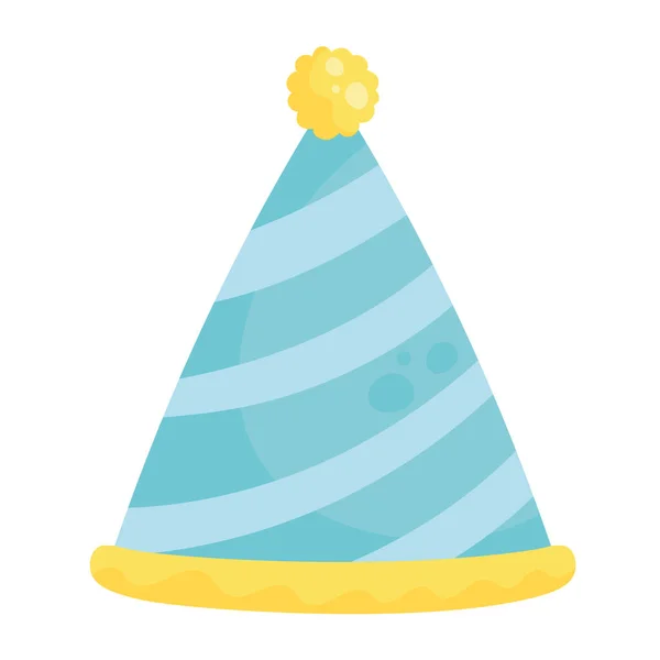 Blue Party Hat Accessory Icon — ストックベクタ