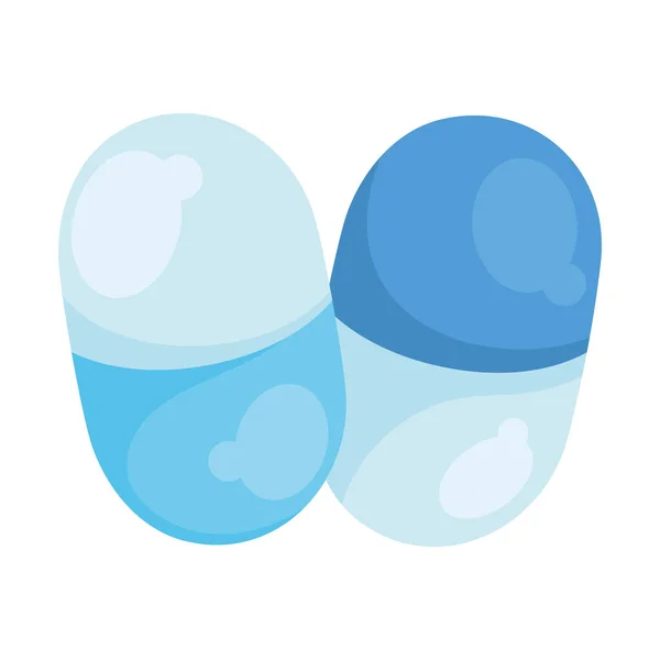 Blue Capsules Medicine Drug Icon — 图库矢量图片