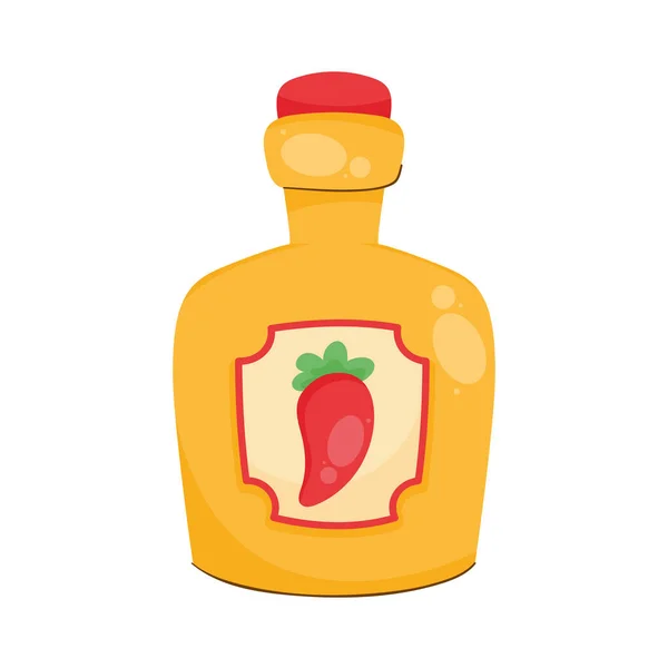 辣椒酱瓶产品 — 图库矢量图片