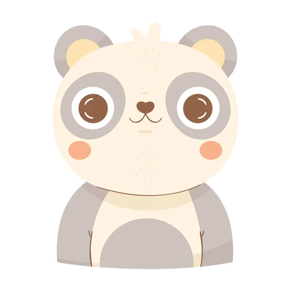 Niedlichen Bären Panda Tier Charakter — Stockvektor