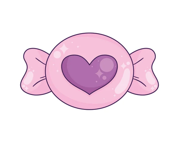 Heart Love Candy Icon — Stok Vektör