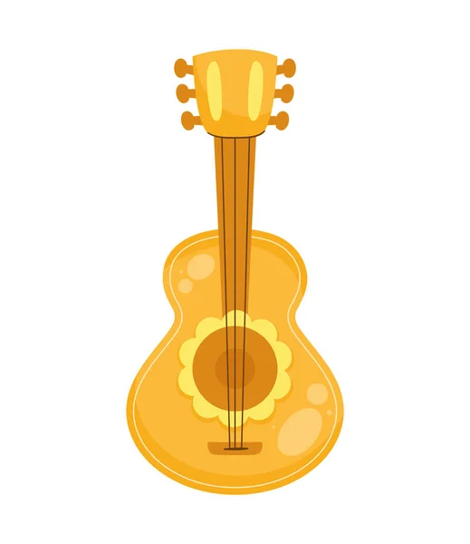 Gitar Enstrümanı Izole Edilmiş Simge — Stok Vektör