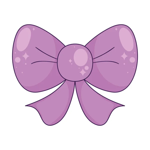 Фіолетовий Стрічковий Лук Декоративна Ікона — стоковий вектор