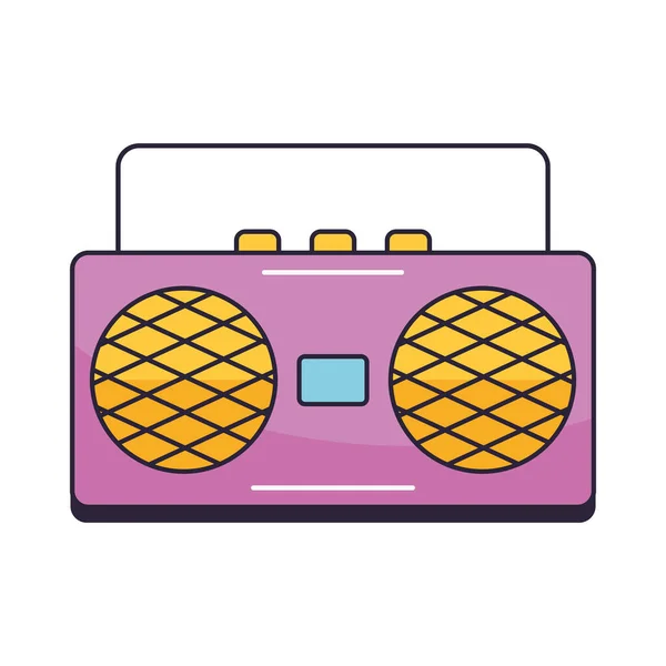 Boombox Music Player Isolated Icon — Stock Vector