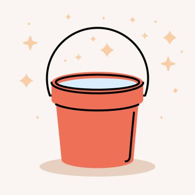 bucket house keeping tool icon