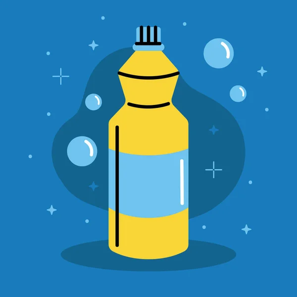 洗涤剂黄瓶清洁剂产品图标 — 图库矢量图片