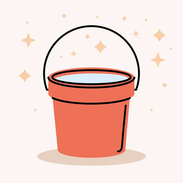Bucket House Keeping Tool Icon — 스톡 벡터