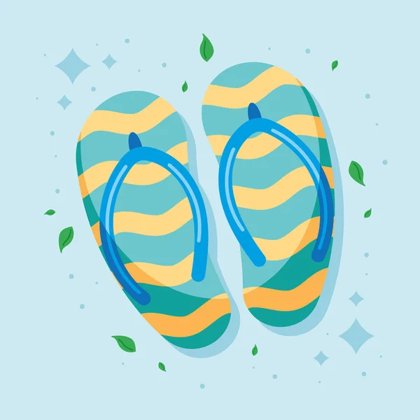 Sandal Stripes Accessory Icon — Stok Vektör
