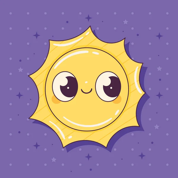 Summer Sun Retro Style Icon — Stockvektor