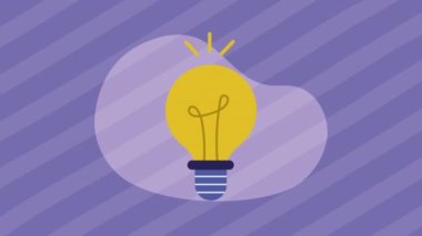 ampul ışığı enerji animasyonu, 4k video animasyonu