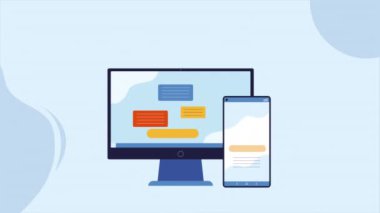 akıllı telefon aygıtlı masaüstü bilgisayarı, 4k video animasyonu
