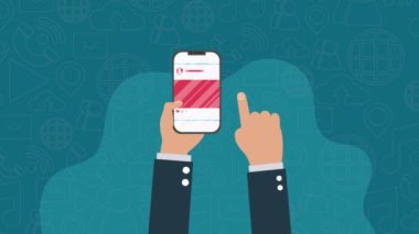 Akıllı telefon aygıtı teknoloji aygıtı animasyonu, 4k video animasyonu